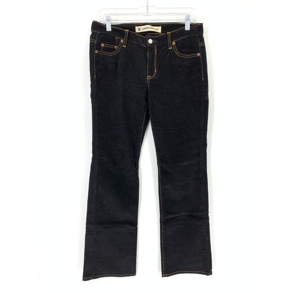 VTG Y2K GAP Women's Sz 6 Corduroy Low Rise Boot Cut Jean Black Contrast Stitch - Picture 1 of 4